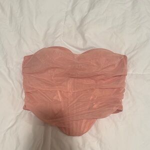 Oh Polly Peach Strapless Top